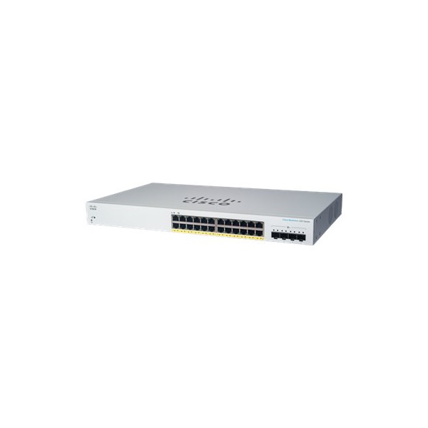 Cisco CBS220-24FP-4X 24x GbE PoE+ LAN 4x SFP+ port L2 smart menedzselhető PoE+ switch