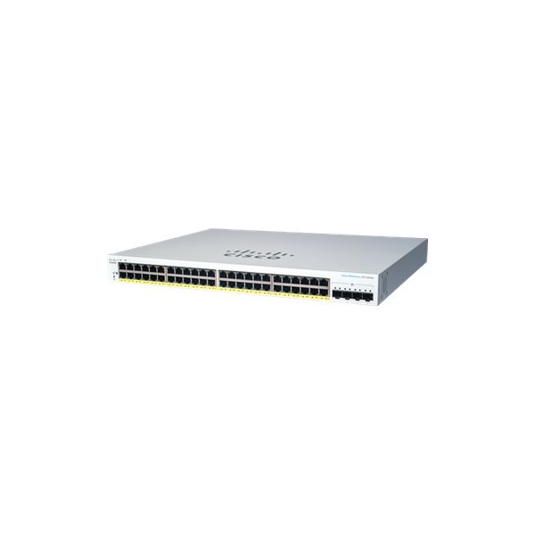 Cisco CBS220-48P-4X 48x GbE PoE+ LAN 4x SFP+ port L2 smart menedzselhető PoE+ switch