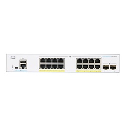 Cisco CBS250-16P-2G 16x GbE PoE+ LAN 2x SFP port L2 menedzselhető PoE+ switch