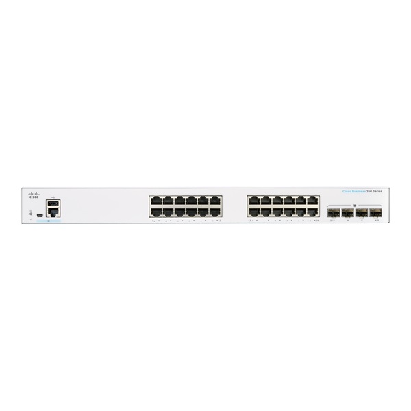 Cisco CBS350-24T-4G 24x GbE LAN 4x SFP port L3 menedzselhető switch