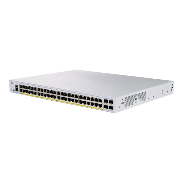 Cisco CBS350-48FP-4X 48x GbE PoE+ LAN 4x SFP+ port L3 menedzselhető PoE+ switch