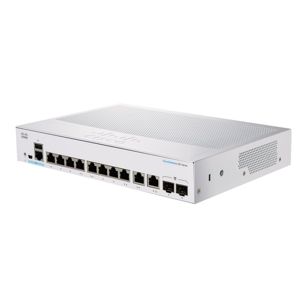 Cisco CBS350-8FP-E-2G 8x GbE PoE+ LAN 2x combo GbE RJ45/SFP port L3 menedzselhető PoE+ switch