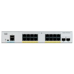 Cisco Catalyst C1000-16P-2G-L 16x GbE PoE+ LAN 2x SFP port L2 menedzselhető PoE+ switch
