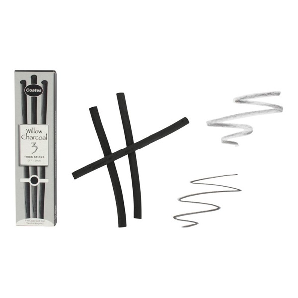 Coates 3 darabos 7-9 mm rajzszén készlet