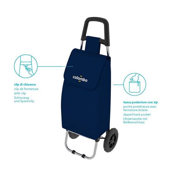 Colombo ROLLY kék bevásárló kocsi 25kg/40liter CRL001B (Újszerű)