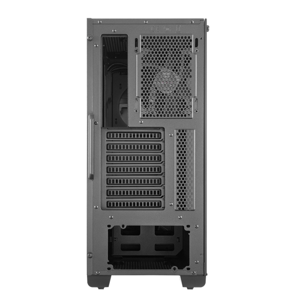 Cooler Master MASTERBOX E500 fekete (táp nélküli) edzett üveg midi ATX ház