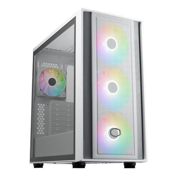 Cooler Master MasterBox MB600 fehér (táp nélküli) ablakos mATX ház