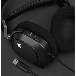 Corsair HS80 RGB USB 7.1 fekete gamer headset