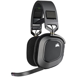 Corsair HS80 RGB vezeték nélküli fekete gamer headset