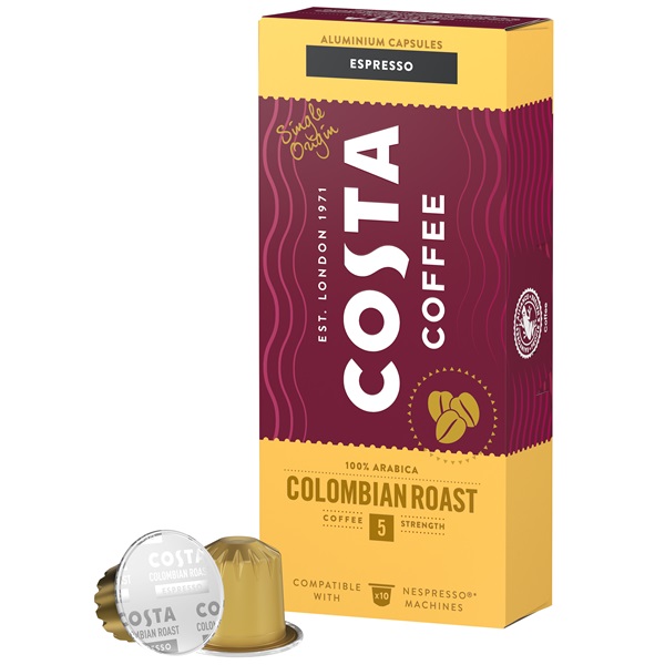 Costa Coffee The Colombian Roast Espresso Nespresso kompatibilis 10 db kávékapszula