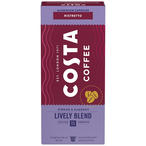Costa Coffee The Lively Blend Ristretto Nespresso kompatibilis 10 db kávékapszula