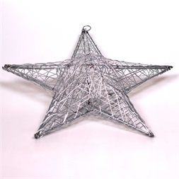 Iris Csillag alakú 40cm/ezüst színű festett fém dekoráció