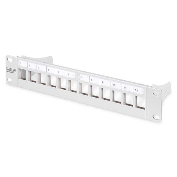 DIGITUS 10" 1U 12port szürke moduláris üres Patch Panel
