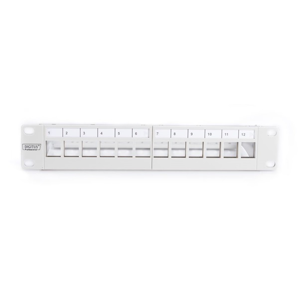 DIGITUS 10" 1U 12port szürke moduláris üres Patch Panel