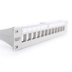 DIGITUS 10" 1U 12port szürke moduláris üres Patch Panel