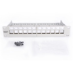 DIGITUS 10" 1U 12port szürke moduláris üres Patch Panel