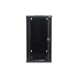 DIGITUS 19" 12U 592x312x300mm üvegajtós fekete fali rack szekrény