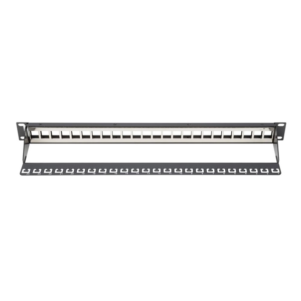 DIGITUS 19" 1U 24port fekete moduláris üres Patch Panel