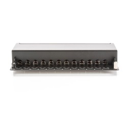 DIGITUS Cat.6A HD 12port asztali fekete árnyékolt Patch Panel