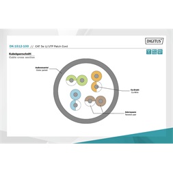 DIGITUS Cat.5e U/UTP PVC 10m szürke patch kábel