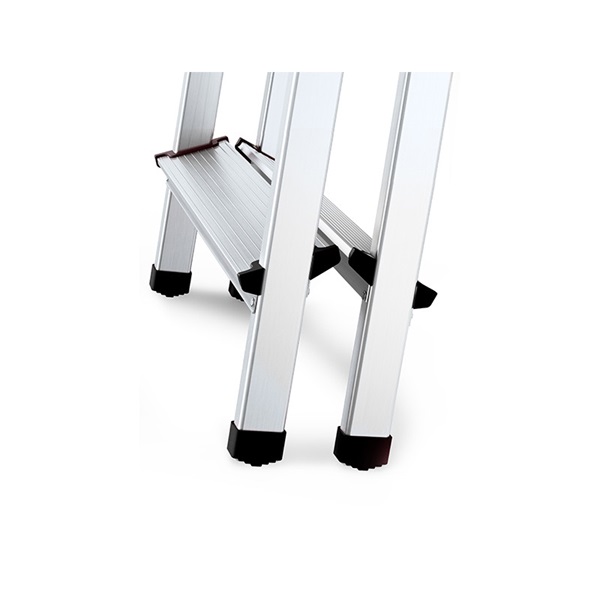 DRABEST HOME 2x7 lépcsős kétoldalon járható alumínium létra, fellépő, összecsukható