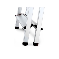 DRABEST HOME 2x7 lépcsős kétoldalon járható alumínium létra, fellépő, összecsukható