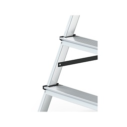 DRABEST HOME 2x7 lépcsős kétoldalon járható alumínium létra, fellépő, összecsukható