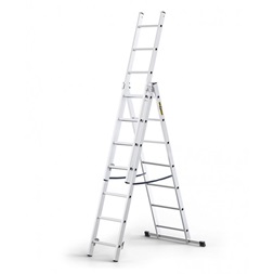 DRABEST HOME 3x7 lépcsős multifunkcionális alumínium létra, kitolható, összecsukható