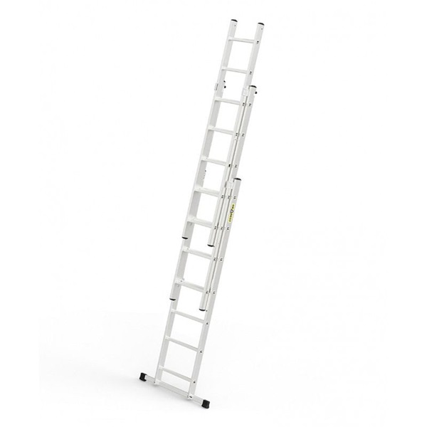 DRABEST HOME 3x7 lépcsős multifunkcionális alumínium létra, kitolható, összecsukható