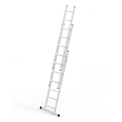 DRABEST HOME 3x7 lépcsős multifunkcionális alumínium létra, kitolható, összecsukható