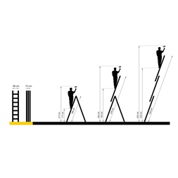 DRABEST HOME 3x7 lépcsős multifunkcionális alumínium létra, kitolható, összecsukható