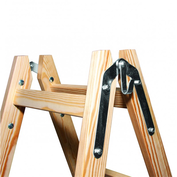 DRABEST STANDARD 2x5 lépcsős fa létra, összecsukható