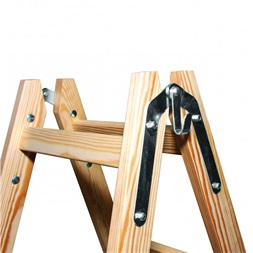 DRABEST STANDARD 2x5 lépcsős fa létra, összecsukható