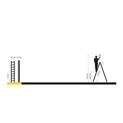 DRABEST STANDARD 2x5 lépcsős fa létra, összecsukható