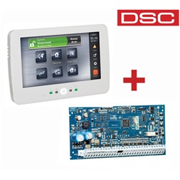 DSC PACK-NEO-2128-TCHP/8 zónás, 128 zónáig bővíthető központ és 7" érintőképernyős billentyűzet