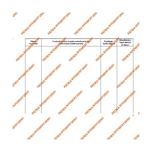 D.E. 938 Emelőgépnapló A5 nyomtatvány