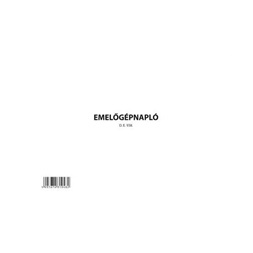 D.E. 938 Emelőgépnapló A5 nyomtatvány