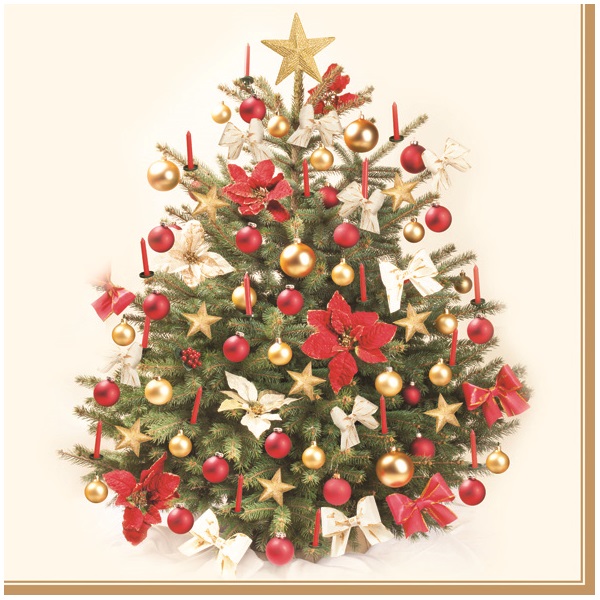 IRIS Daisy Karácsonyi szalvéta, 33x33cm, 20db/csomag, 3 rétegű, vegyes minták