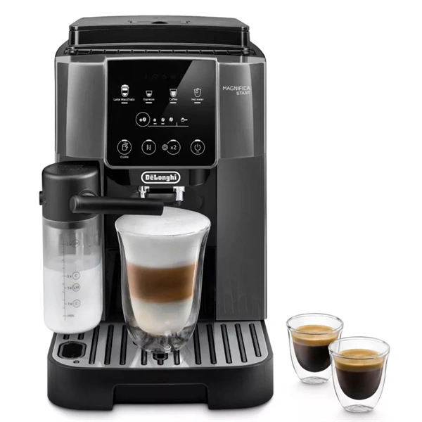 DeLonghi ECAM223.61.GB fekete tejhabosítóval automata kávéfőző