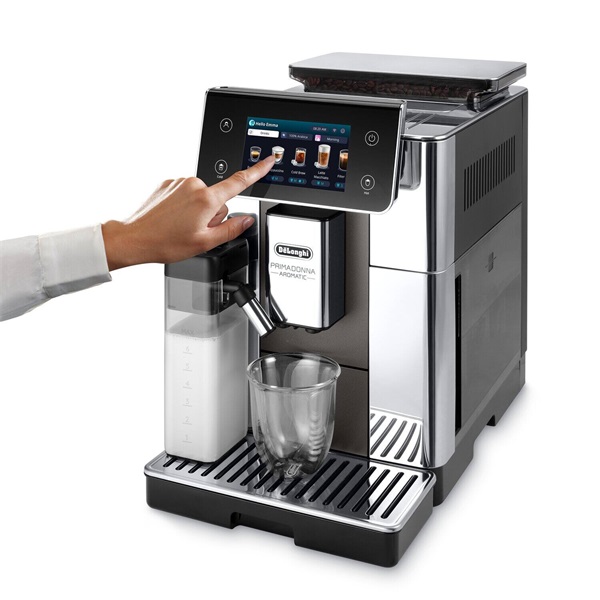 DeLonghi ECAM630.75.TSM PrimaDonna Aromatic titánium tejhabosítóval automata kávéfőző
