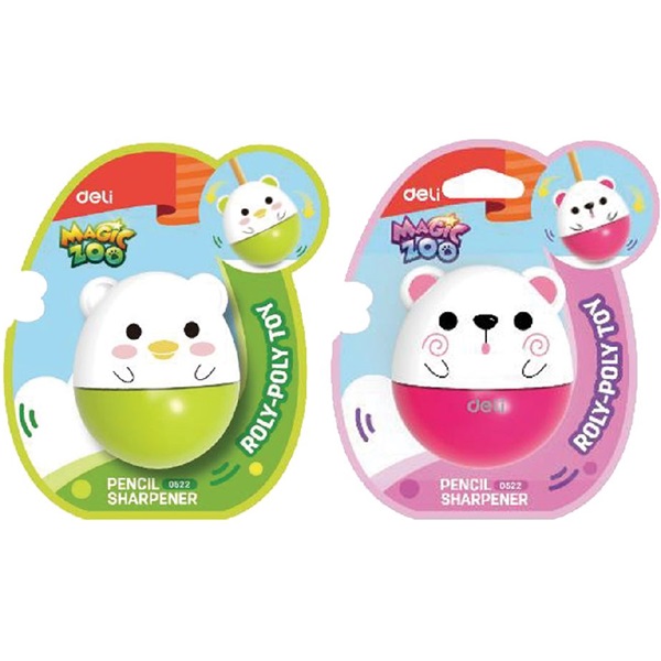 Deli Mini Zoo 1 lyukú tartályos hegyező