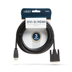 Delight 3m 4K HDMI - DVI-D kábel