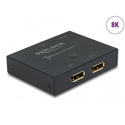 Delock 11478 DisplayPort 2 - 1 kapcsoló kétirányú 8K 30 Hz