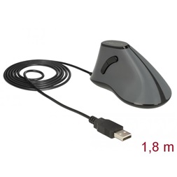 Delock 12527 5 gombos, ergonomikus, függoleges optikai USB egér