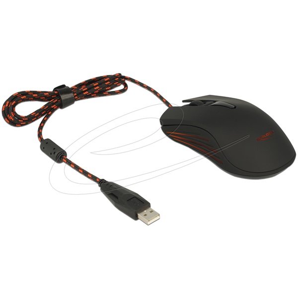 Delock 12531 4 gombos optikai, USB gamer egér