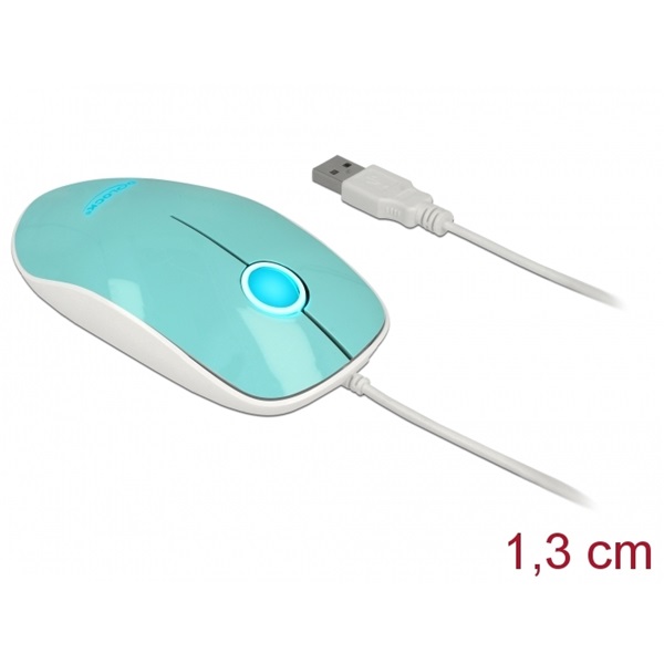 Delock 12538 USB türkiz optikai egér