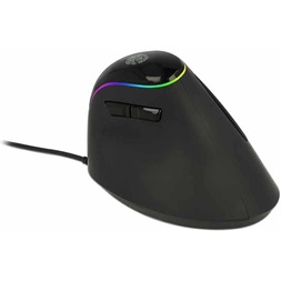 Delock 12597 Ergonómikus, függoleges USB egér - RGB kijelzovel