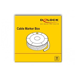 Delock 18354 500 db. sárga kábeljelző doboz No. 0