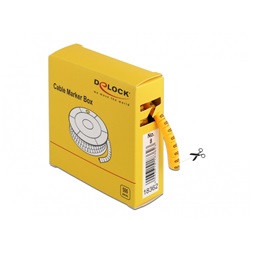 Delock 18362 500 db. sárga kábeljelző doboz No. 8
