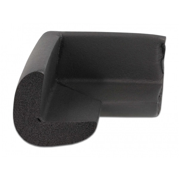 Delock 18396 56x56x33mm fekete öntapadós habszivacs sarokvédő